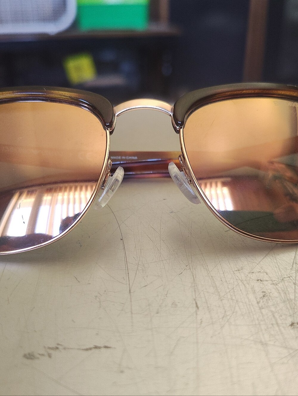 Emporio Armani EA 4072 Brown Tortoise Shell Semi Rimless Sunglasses
